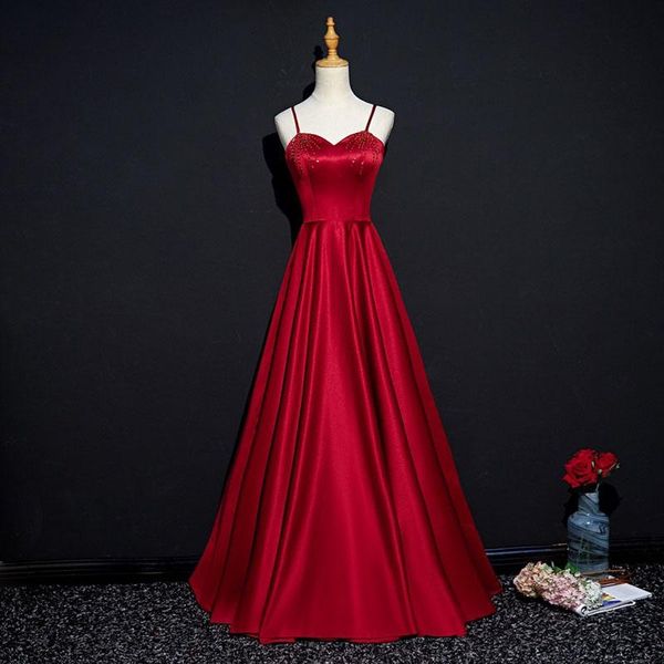 

party dresses evening dress spaghetti strap backless floor-length beading strapless a-line elegant formal woman b1283, White;black
