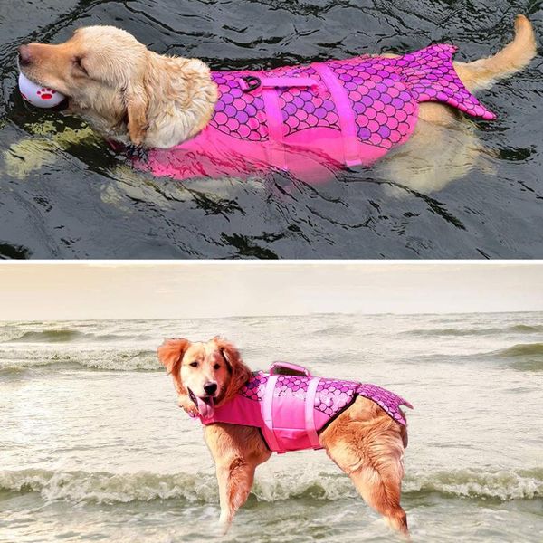 

dog apparel pet life jacket swimming vest polyester fabric material