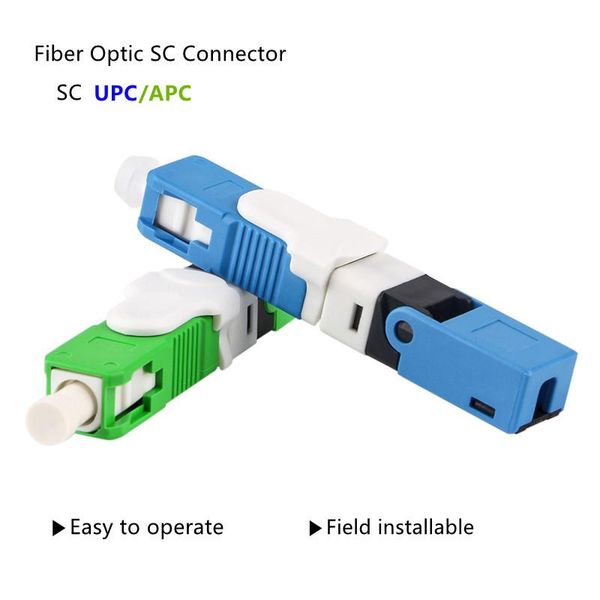 

fiber optic equipment 200pcs/lot ftth esc250d sc apc and upc single-mode quick connector sm fast