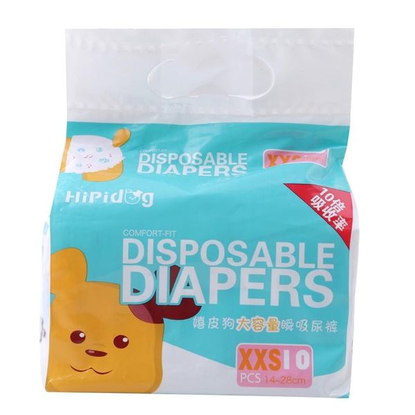 

dog apparel 10pcs/bag super absorption physiological pants diapers for dogs pet female disposable leakproof nappies puppy