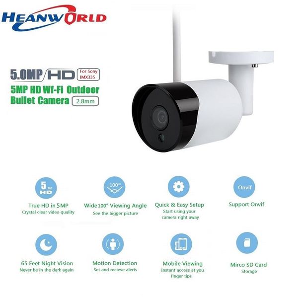

wifi security camera outdoor 5mp wireless surveillance audio ir night vision motion detection ip66 waterproof ip cameras