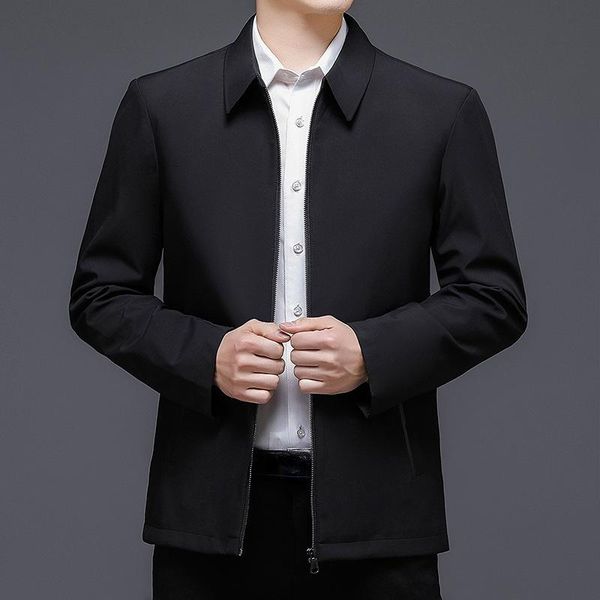 

men's jackets men black green business office wear jacket plus size loose long sleeve zip up male thin oversize 7xl 8xl outerwear, Black;brown