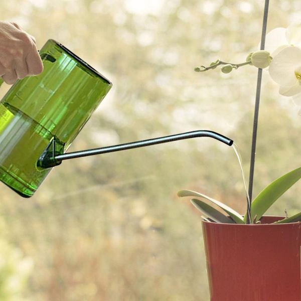 

watering equipments water can stainless steel long mouth garden planting sprinkler pot transparent flowers green plant gardening tools