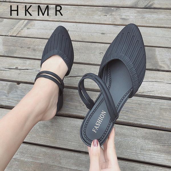 

sandals slippers women wedges pointed toe trend 2021 style comfortable high heels outdoor waterproof woman shoes, Black