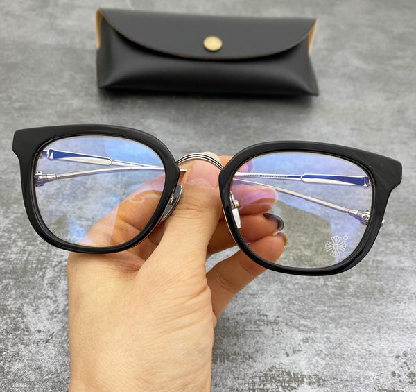 

crosin glasses frame plate personalized silver diopters for men and women, White;black
