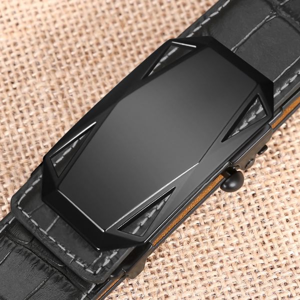 

simple business leather belt for young men, Black;brown