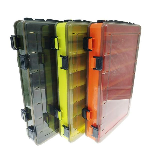 

adjustable double sided lure box plastic fishing tackle boxes portable supplies accessories multifunctional storage