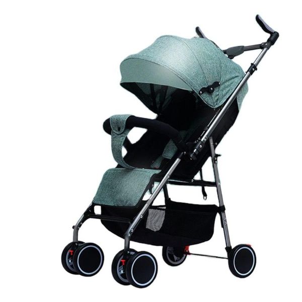

lightweight baby stroller portable folding for travel can sit or lie pram carriage umbrella children wagon born strollers#