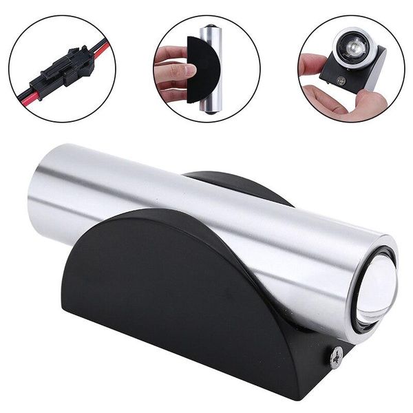 

purple/yellow/green/blue modern led rgb wall lights up down light sconce indoor bedroom home lamp aluminum