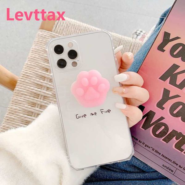 

cell phone pouches 1pcs fashion pink 3d squishy cat back case for 12mini 11 pro max x xs xr 7 8 plus cover