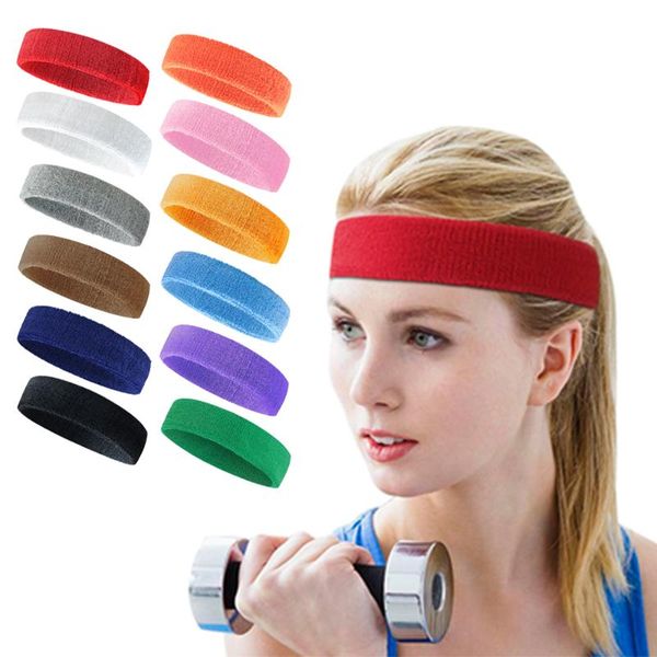 

yoga headband sports gym stretch head band mens women sweatproof breathable hair sweat sweatband, Yellow;black