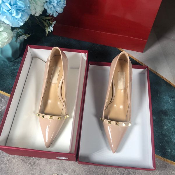 

woman stiletto heel shoes pointed toe women bottom pumps fashion high heels sandals rivet dress wedding shoe, Black