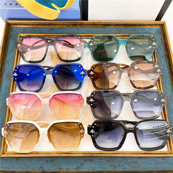 

g's new fashion trend little bee sunglasses star same personalized sunglasses gg1156s, White;black