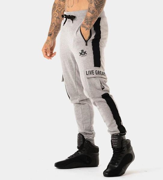

men's pants 2021 leisure and fitness brand casual daily training jogging, Black