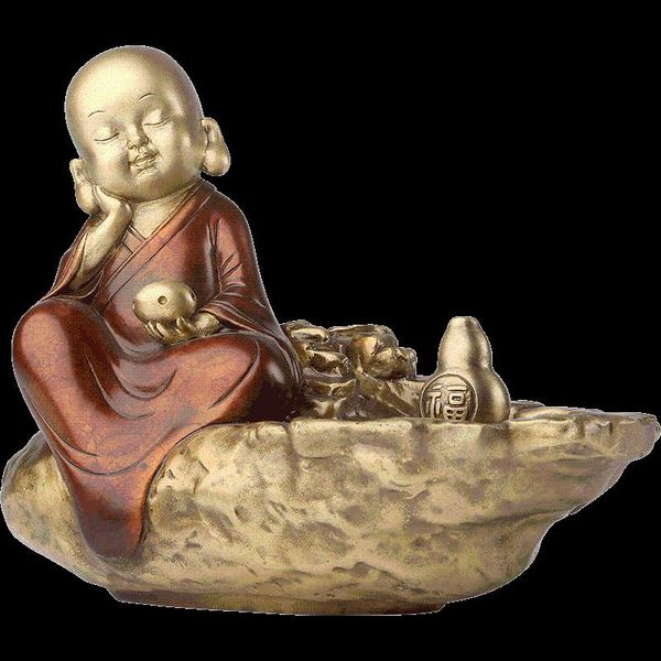 

zen monk bronze incense burner furnishing fragrance lamps
