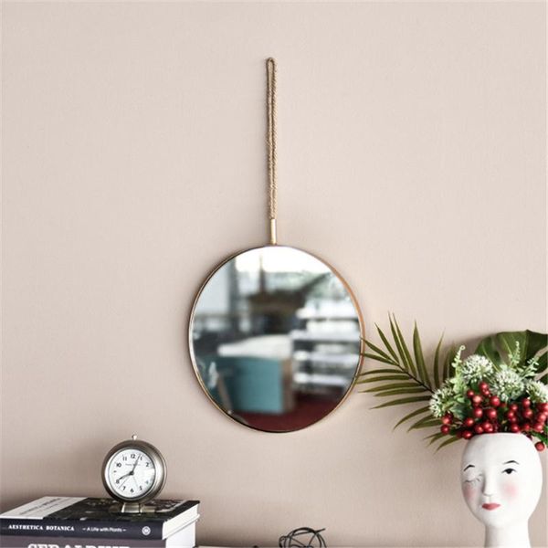 

modern simple round hanging mirror bathroom makeup wall decorative mi mirrors
