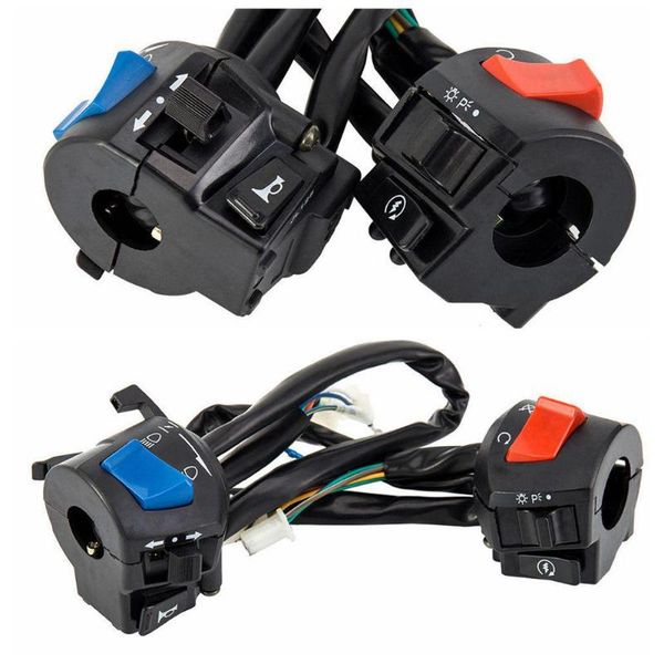 

motorcycle brakes studyset 7/8'' universal handlebar horn on-off turn signal headlight switch