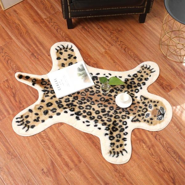 

carpets animal imitation cowhide carpet nordic cheetah pattern leopard printed faux skin leather non slip antiskid mat