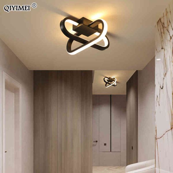 

pendant lamps aisle corridor balcony study bedroom living room modern led chandeliers luster indoor lights white/black home lamp i