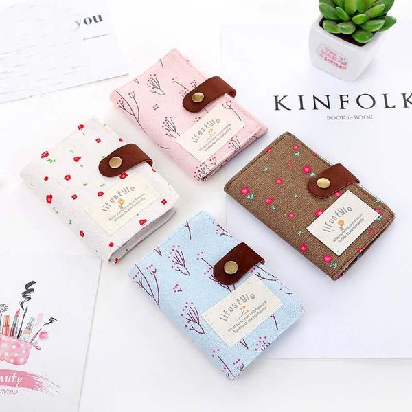 

card holders creative women canvas 20 bits id holder bagt travel bank hasp business wallet, Brown;gray