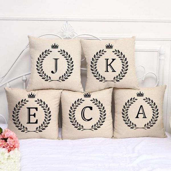 

cushion/decorative pillow home case 26 english letter printing decoration car waist cushion sofa cover durable soft comfortable decor