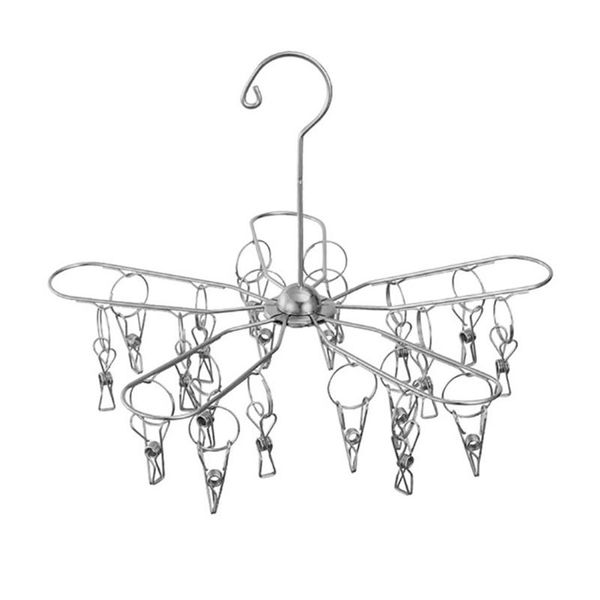 

hangers & racks socks hanger rack stainless steel laundry foldable sock clothes airer drying underwear holder