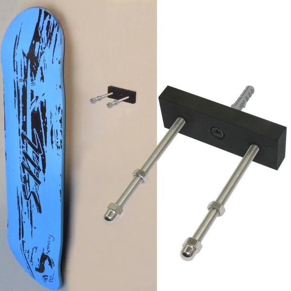 

hooks & rails hanger skateboard longboard deck floating display wall mount skate hanger, storage holders racks