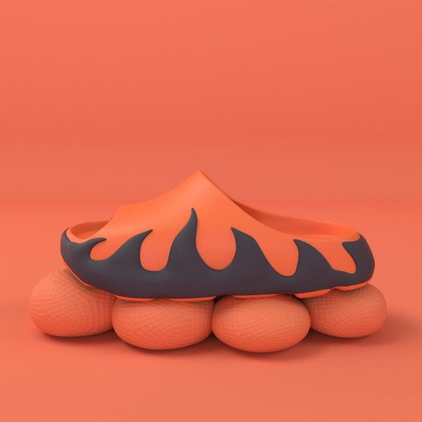 

slippers super soft eva non-slip couples fashion young men style indoor bathroom flip flops outside shoes thick sole footwear, Black