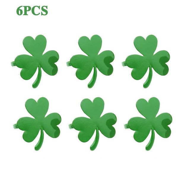 

napkin rings 6*napkin ring metal buckle clover mat towel home model room decoration