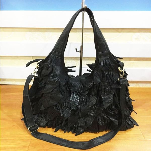 

new portable messenger style leather american cowhide handbags simple broken fashion european stitching bag and one-shoulder ba jhknl