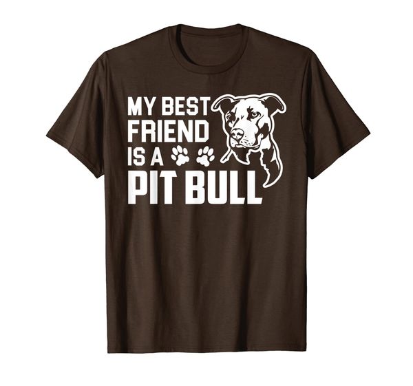 

my friend is a pit bull funny gift dog t-shirt, White;black