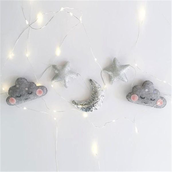 

decorative objects & figurines nordic style stars moon clouds wall hanging ornament banner kids room decoration string bunting