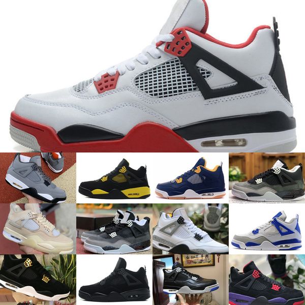

sale 4 4s basketball shoes men women new cream sail the white cement bred court purple union la guava ice rasta mushroom sports shoes d52 19