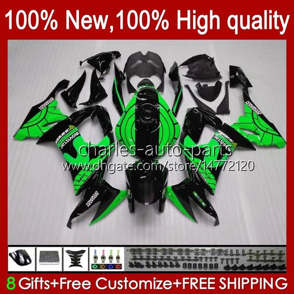 Corpo verde chiaro moto per KAWASAKI NINJA ZX 10R ZX10 10 R 1000 CC ZX10R 08 09 10 Carrozzeria 56No.155 ZX1000 C 1000CC ZX-10R 2008 2009 2010 ZX1000C 2008-2010 Carenatura