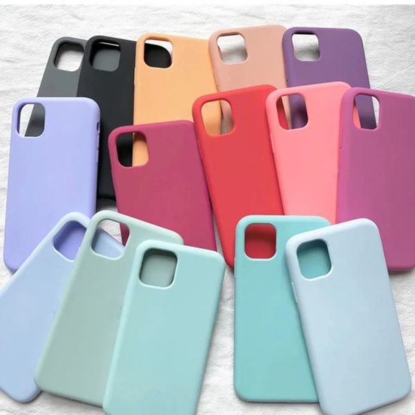 

new official original silicone logo cases cover iphone 11 12 13 pro max se xr xs 6 7 8 plus case