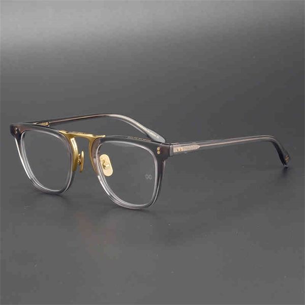 

70% off clearance online zhongjin titanium beam glasses personality square thick frame big face full frame plate tide myopia glasses frame, White;black