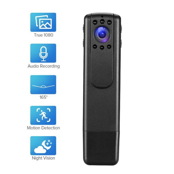 

small body camera hd 1080p mini wearable with audio auto night vision motion detection loop recording cameras
