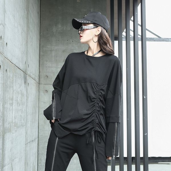 

polos Large irregular knit cordon sweater for female a475, White