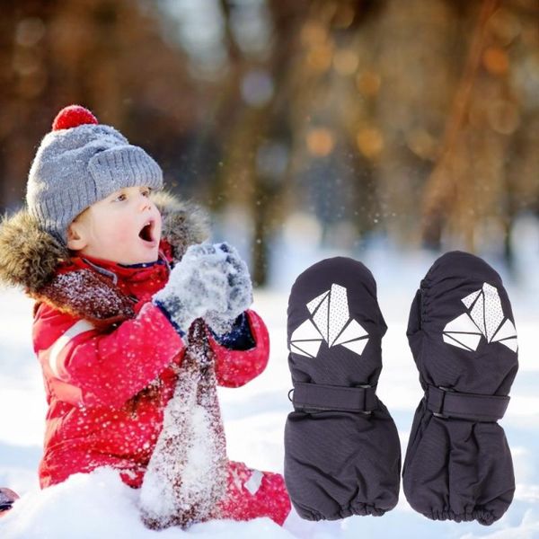 

ski gloves 1 pair children winter warm windproof non-slip snow mittens