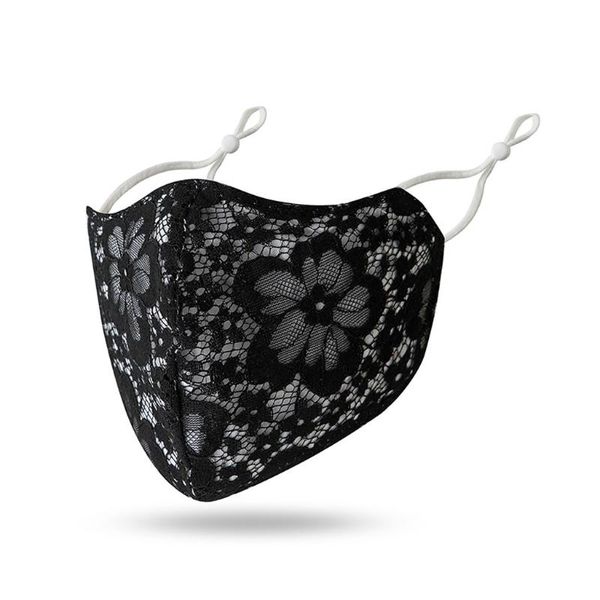 

other event & party supplies lace flower adjustable cotton breathable mask halloween cosplay print washable face mascarilla
