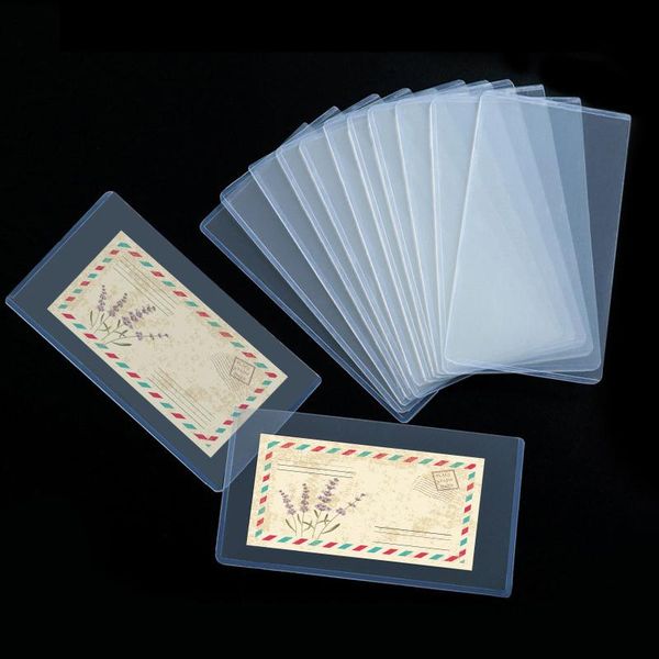 

storage bags 40# 20pcs health card transparent protective case waterproof pvc postcard home office box