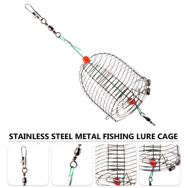 

fishing hooks 5pcs compact metal cage practical accessories for outdoors