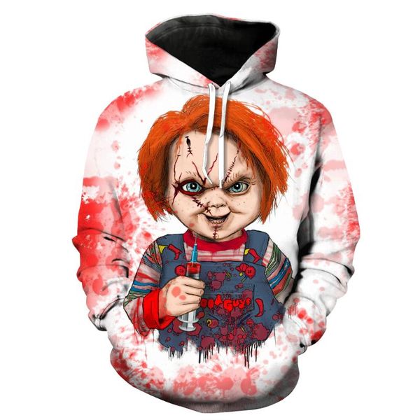 

men's hoodies & sweatshirts bride of chucky 3d print causal clothing fashion men women plus size s-7xl harajuku man, Black