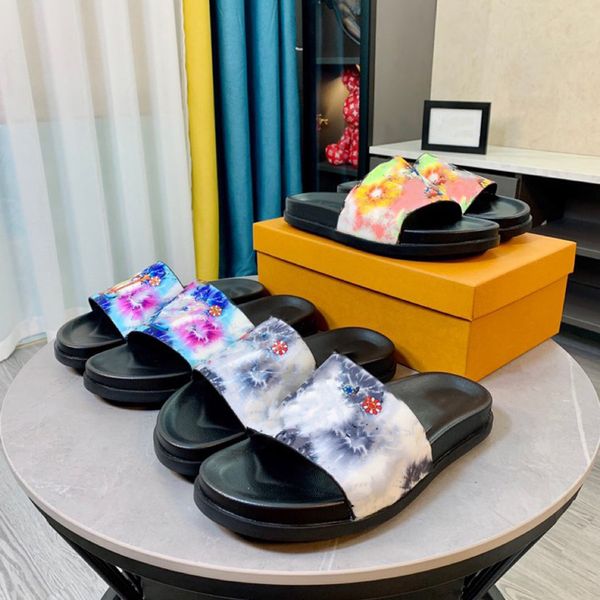 

woman man slide sandals slippers designer shoes luxury slipper high-quality mule waterfront sandal casual shoe flat slippery thick flip, Black