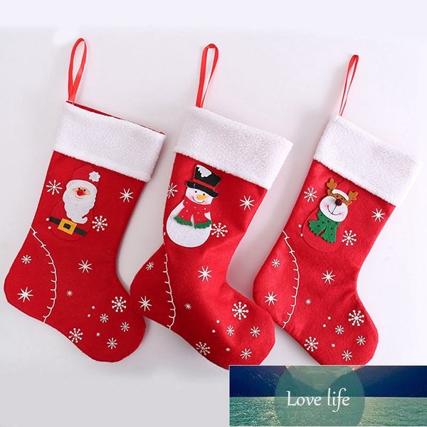 Weihnachtsstrümpfe, Weihnachtsmann-Elch-Socken, Weihnachtsgeschenkbeutel, Weihnachtsbeutel, Kamin, Baum, Weihnachtsdekoration, Heimdekoration, Fabrikpreis, Expertendesign, Qualität