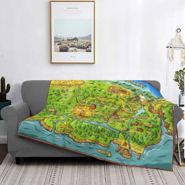 

blankets couch decor video game stardew valley map blanket love gifts autumn micro flannel