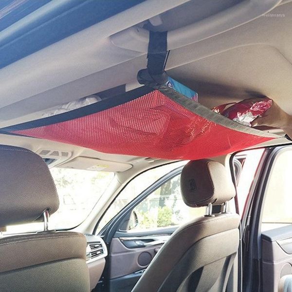 

multifunctional car ceiling storage net pocket-universal roof interior cargo bag trunk hanging bag1