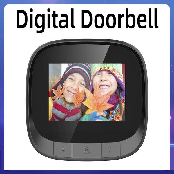 

2.4 inch digital doorbell lcd 90 degree eye electronic peephole infrared camera door viewer black gray doorbells
