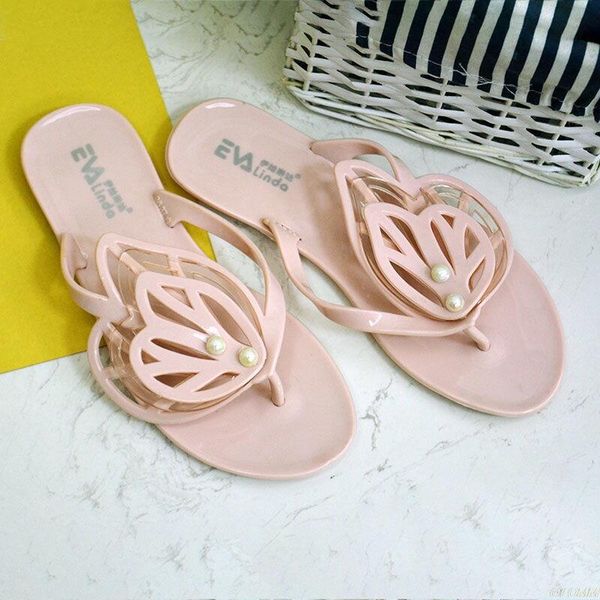 

slippers 2021 shining women summer flat woman shoes beach slides crystal bow jelly flip flops big size 41, Black