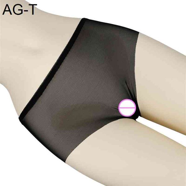 

solid full transparent women plus size seamless briefs female underwear mid-rise ultra-thin panties lady 3xl new, Black;pink